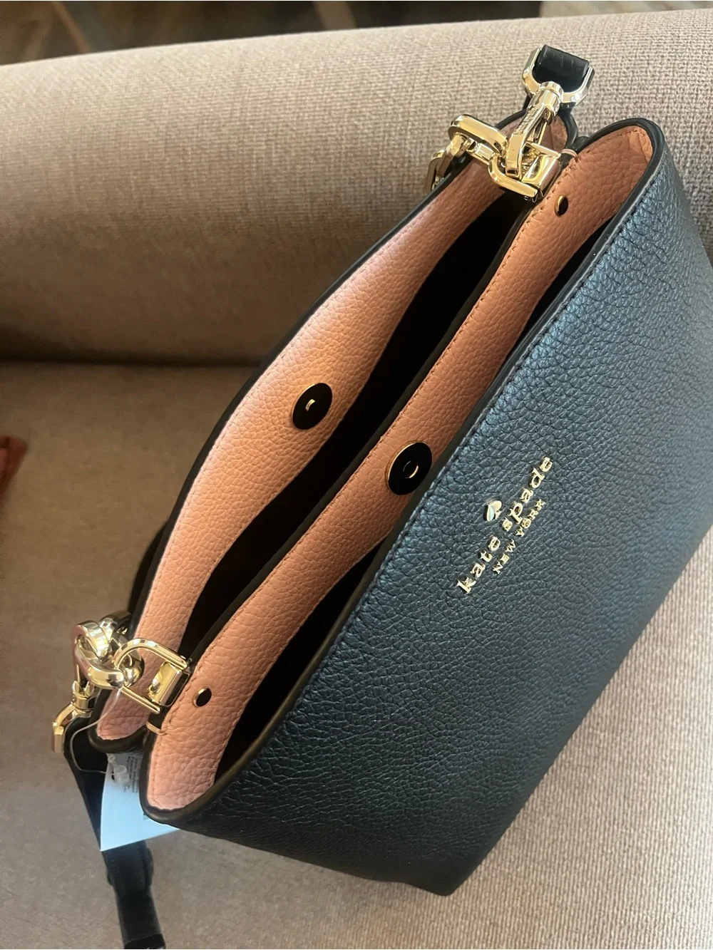 kate spade Black Pebbled Leather Aubrey bag